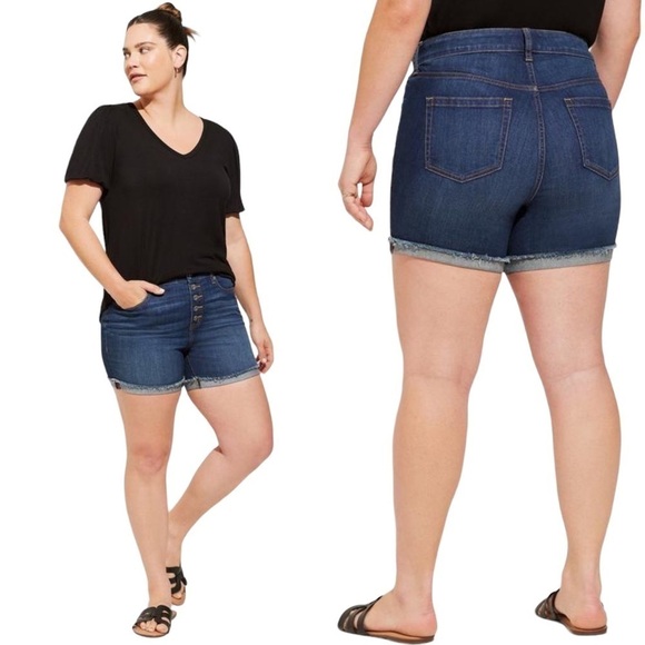 Torrid 5 Inch Vintage Stretch High-Rise Shorts 28 - Picture 1 of 5